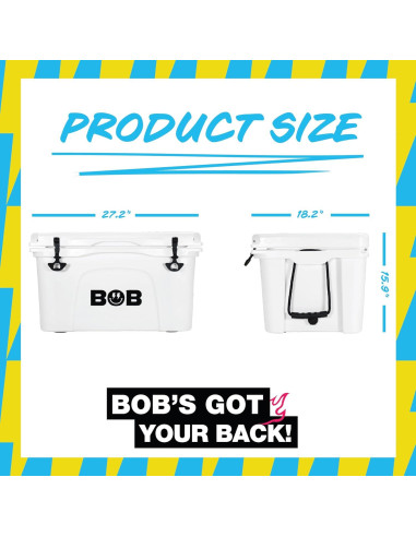 Enfriador Duro BOB EL ENFRIADOR CO 50Qt Blanco 60 Latas
