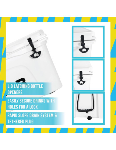 Enfriador Duro BOB EL ENFRIADOR CO 50Qt Blanco 60 Latas