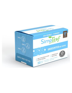 Toallitas Húmedas Desechables Simpleaf Aloe Vera 30 Unidades