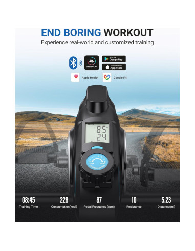 Ejercitador de Pedales MERACH Mini Magnético 3 en 1 con App