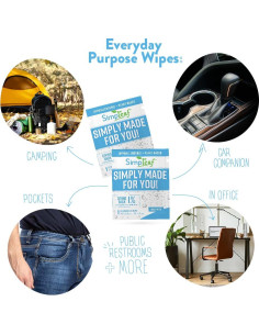 Toallitas Húmedas Desechables Simpleaf Aloe Vera 30 Unidades 2