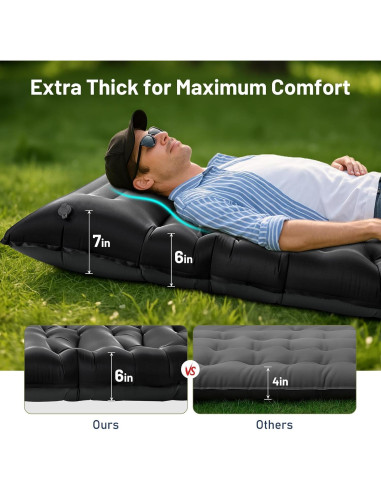 Colchón Inflable KASBAH 200x75 cm 15 cm Grosor con Bomba