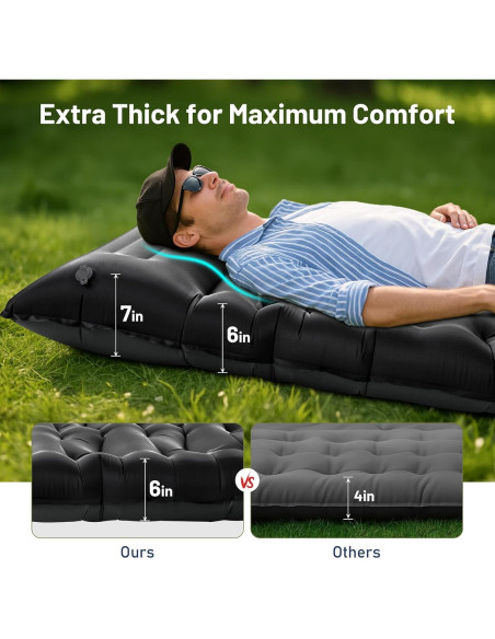 Colchón Inflable KASBAH 200x75 cm 15 cm Grosor con Bomba