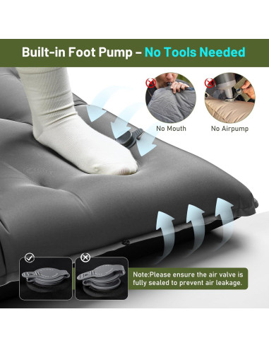 Colchón Inflable KASBAH 200x75 cm 15 cm Grosor con Bomba