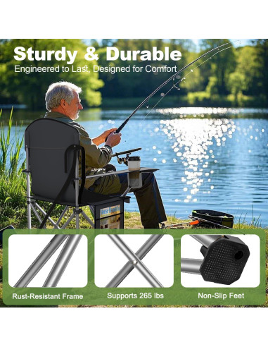 Sillas de Camping Plegables VTOY con Bolsa de Enfriamiento