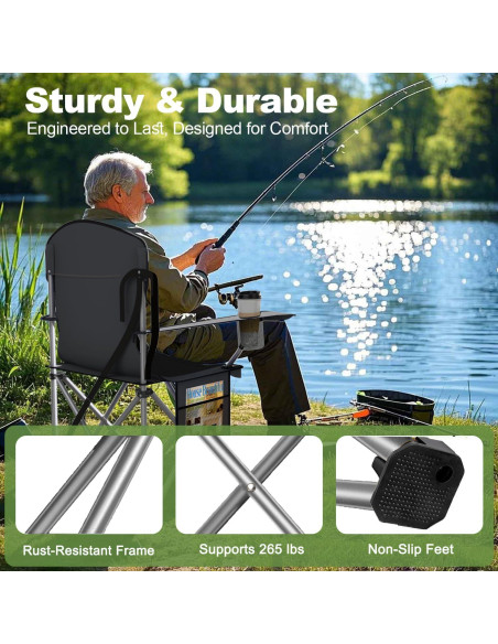 Sillas de Camping Plegables VTOY con Bolsa de Enfriamiento