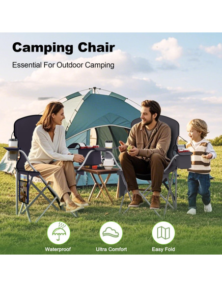 Sillas de Camping Plegables VTOY con Bolsa de Enfriamiento