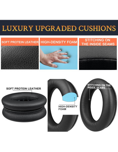 Kit de Reemplazo SOULWIT para Auriculares Bose QC45/QC35 - Negro