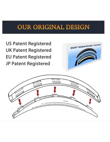 Kit de Reemplazo SOULWIT para Auriculares Bose QC45/QC35 - Negro
