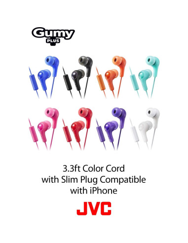 Auriculares Intrauditivos JVC Gumy HAFX7MP Rosa con Mic