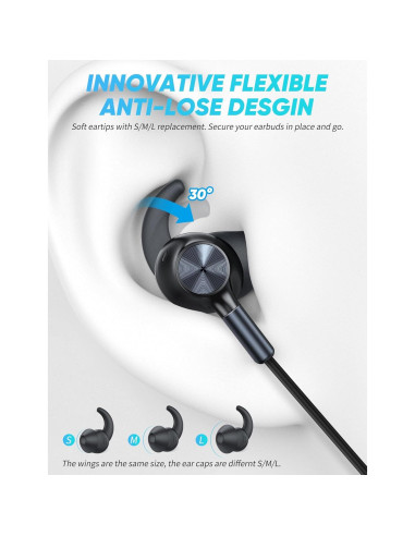 Auriculares con cable 3.5mm TOPAUX, sonido HiFi, micrófono