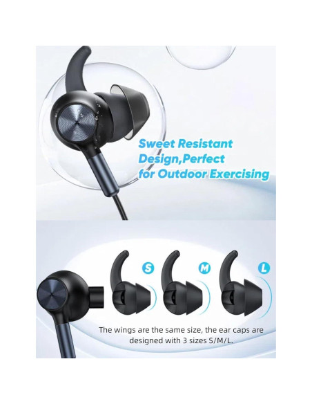 Auriculares con cable 3.5mm TOPAUX, sonido HiFi, micrófono