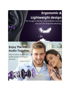 Auriculares In-Ear USB C TOPAUX con Micrófono y Control de Volumen 2