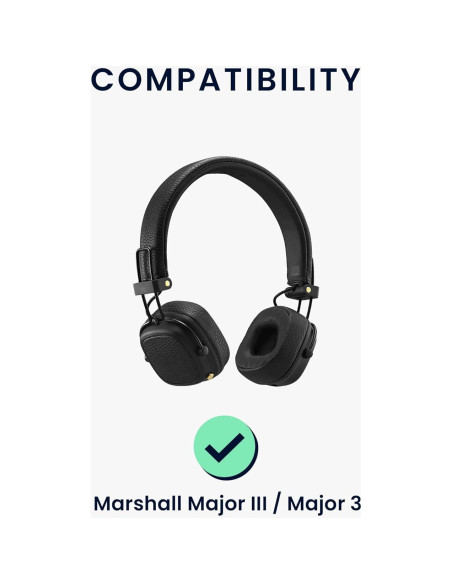 Almohadillas de Reemplazo kwmobile para Marshall Major III - Marrón