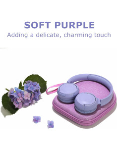 Funda Dura Ginsco para Auriculares On Ear - Púrpura Claro 2