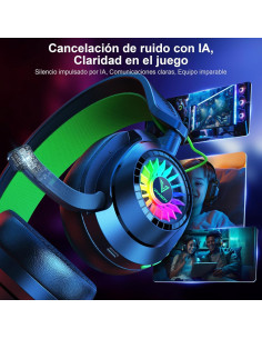 Auriculares Gaming Inalámbricos HW10 - 50h Batería, RGB, PS5/PC 2