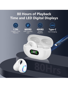 Auriculares Bluetooth 5.3 Dufiga Q71 Conducción Ósea IPX7 60h 2