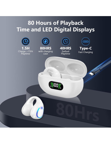 Auriculares Bluetooth 5.3 Dufiga Q71 Conducción Ósea IPX7 60h