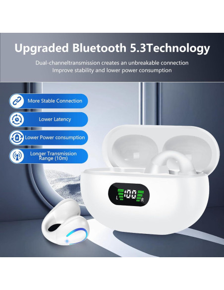 Auriculares Bluetooth 5.3 Dufiga Q71 Conducción Ósea IPX7 60h