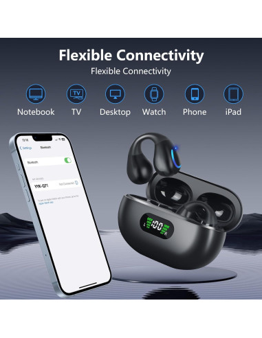 Auriculares Inalámbricos Bluetooth 5.3 Dufiga Q71 Negro