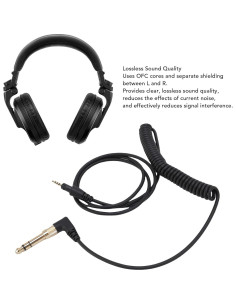 Cable de audio enrollado Gugxiom 1.2m para auriculares Pioneer DJ 2