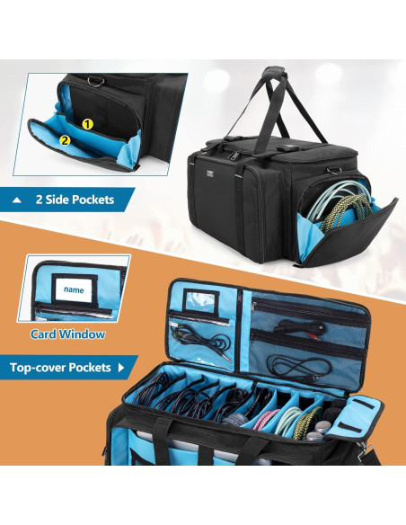 Bolsa Grande para DJ HODRANT con Divisores y Acolchado 52x23x26 cm