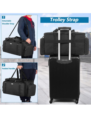 Bolsa Grande para DJ HODRANT con Divisores y Acolchado 52x23x26 cm