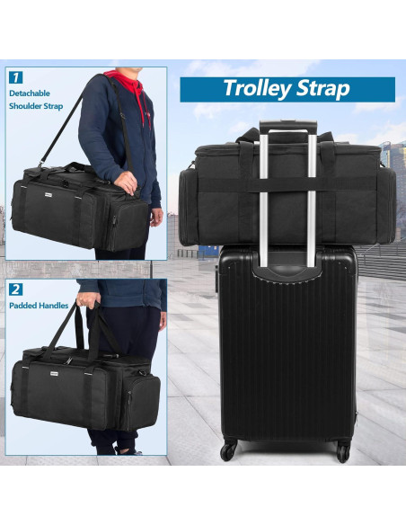 Bolsa Grande para DJ HODRANT con Divisores y Acolchado 52x23x26 cm