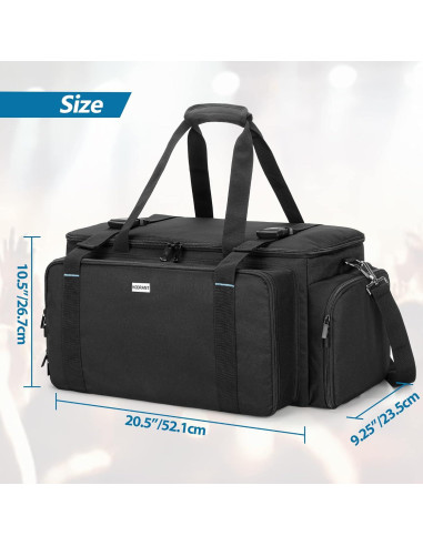 Bolsa Grande para DJ HODRANT con Divisores y Acolchado 52x23x26 cm