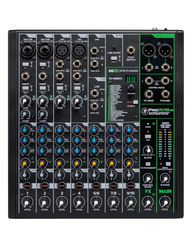 Mackie ProFX10v3 Mezclador Analógico 10 Canales USB con FX