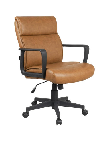 Silla de Oficina Artswish Charles de Cuero Sintético Marrón