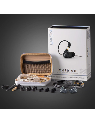 Auriculares in-Ear BASN Metalen con Aislamiento de Ruido