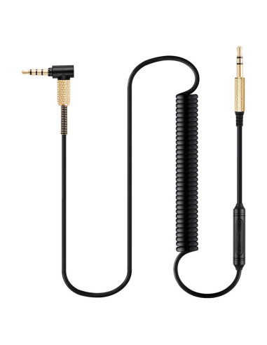 Cable de audio enrollado Fezzlo 1.3m-2.5m con micrófono