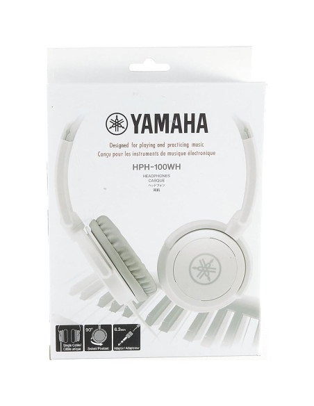 Auriculares Yamaha HPH-100WH Blancos - Cerrados Sobre la Oreja