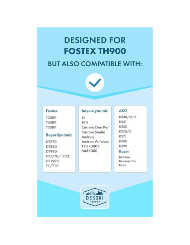 Almohadillas Dekoni Audio Velour Elite para Auriculares Fostex TH900