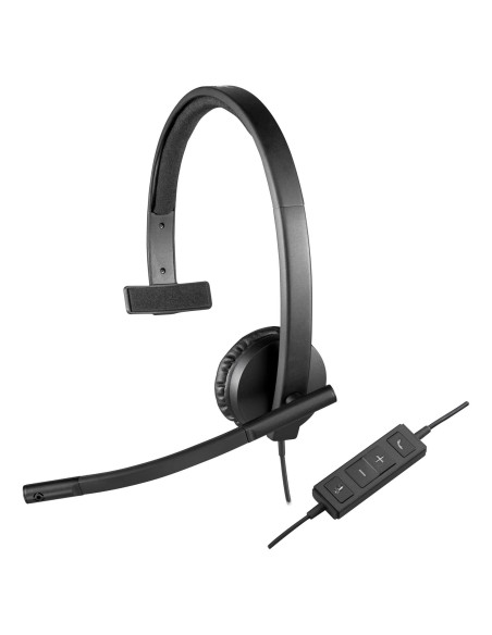 Auricular USB Logitech H570e Mono con Micrófono - Negro