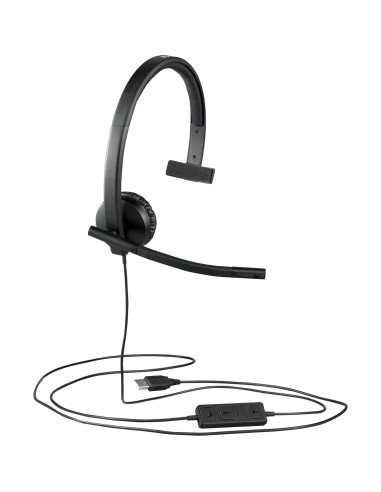 Auricular USB Logitech H570e Mono con Micrófono - Negro