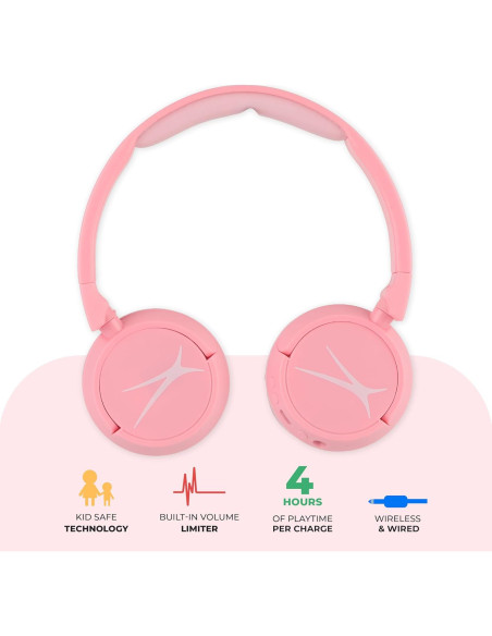 Auriculares Bluetooth Altec Lansing MZX250 Niños Rosa 10h