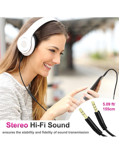 Cable de audio 3.5mm Callez para auriculares Beats y Sony