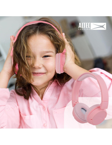 Auriculares Bluetooth Altec Lansing MZX250 Niños Rosa 10h