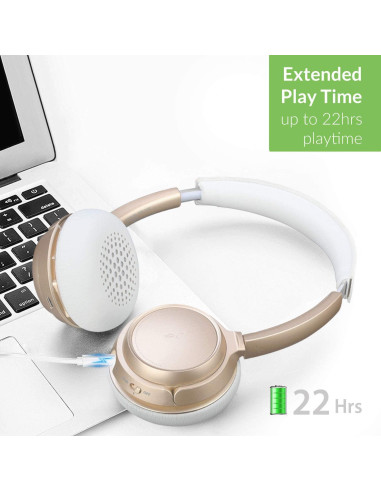 Auriculares Bluetooth Avantree AH6B On Ear con micrófono, 22h