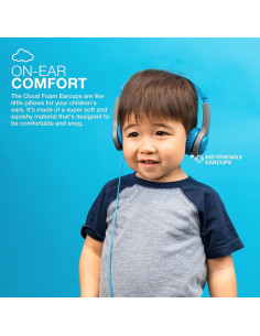 Auriculares Plegables JLab JBuddies Gen 2 para Niños Azul/Gris 2