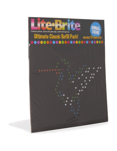 Paquete de Recarga Lite Brite Clásico Ultimate - Animales - 10 Plantillas