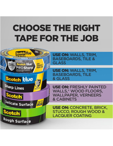 Cinta de Pintura Multi-Superficie ScotchBlue 12 Rollos 2.39 cm