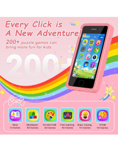 Teléfono Inteligente para Niños GREENCREEK Rosa 3.97" Doble Cámara 2
