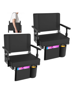 Sillas de Estadio HOPERAN Plegables con Respaldo y Cojín