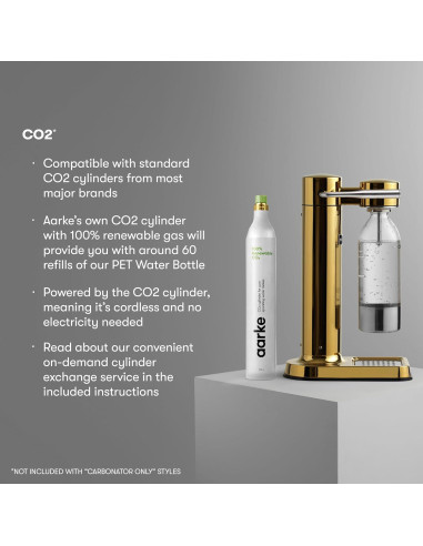 Aarke Carbonator 3 - Máquina de agua con gas 800ml Oro