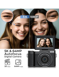 Cámara Digital 5K CeezeCam R2H-US 64MP WiFi Pantalla Plegable 2