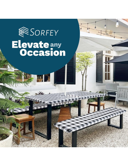 Cubierta de Mantel Ajustada Sorfey 76.2x243.8 cm Azul