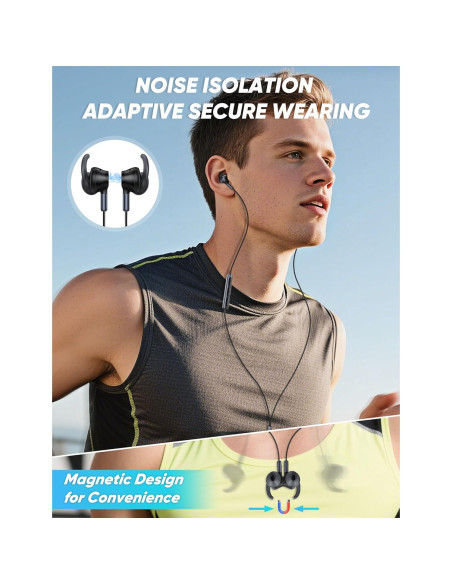 Auriculares USB-C TOPAUX con micrófono y alas antideslizantes